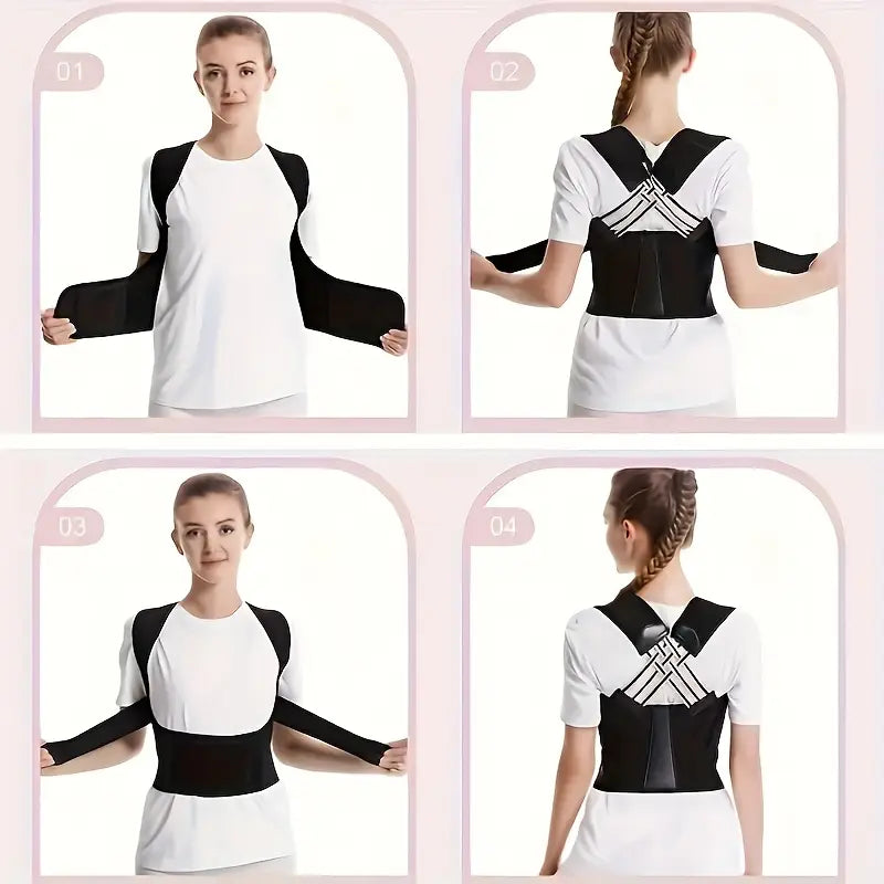 Posture Corrector for Women and Men, Adjustable Shoulder Posture Brace, Back Straightener Posture, Used for Middle Upper Spine