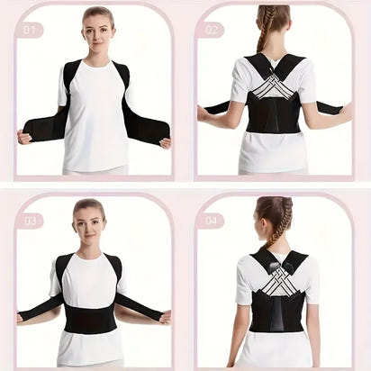 Posture Corrector for Women and Men, Adjustable Shoulder Posture Brace, Back Straightener Posture, Used for Middle Upper Spine